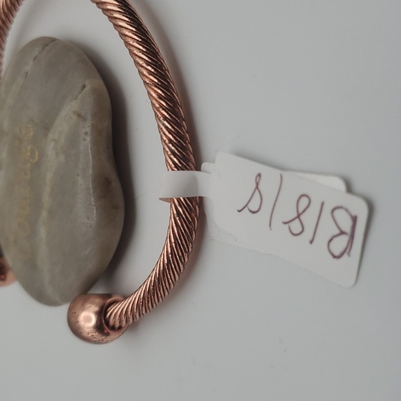 Rose gold tone cuff braided bracelet  B1818‎